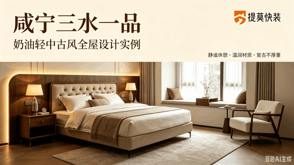 咸宁三水一品｜提莫快装2026奶油轻中古风全屋设计实例