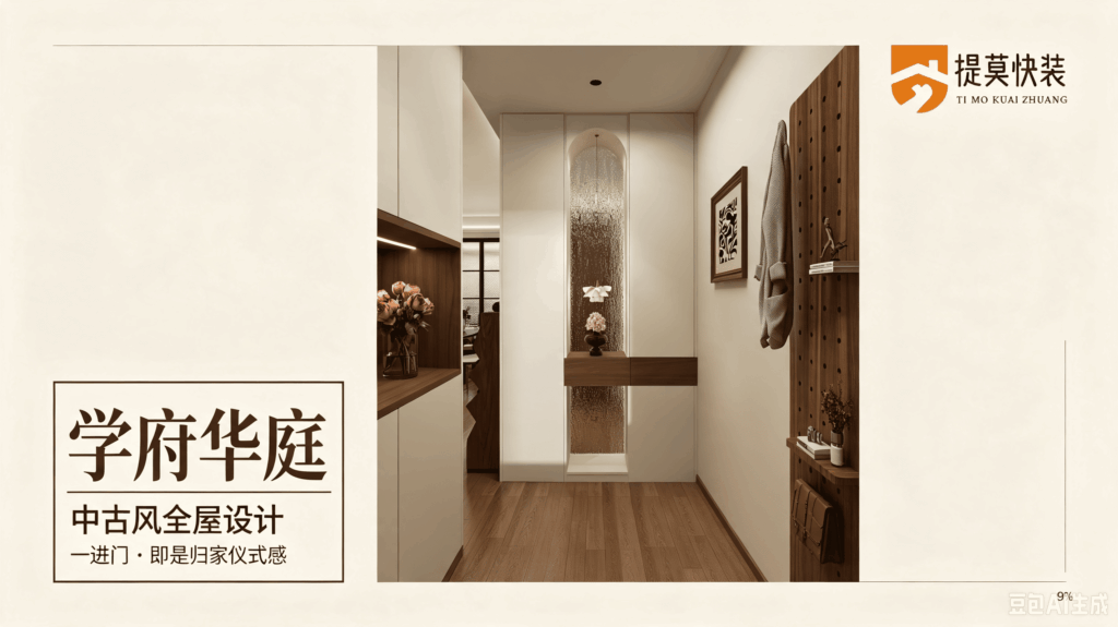 咸宁学府华庭/提莫快装2026中古风复古温柔全屋设计实例