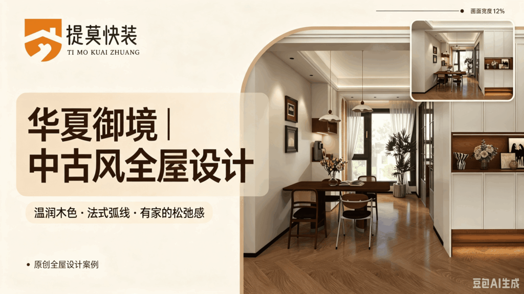 咸宁华夏御境/提莫快装2026中古风复古温柔全屋设计实例