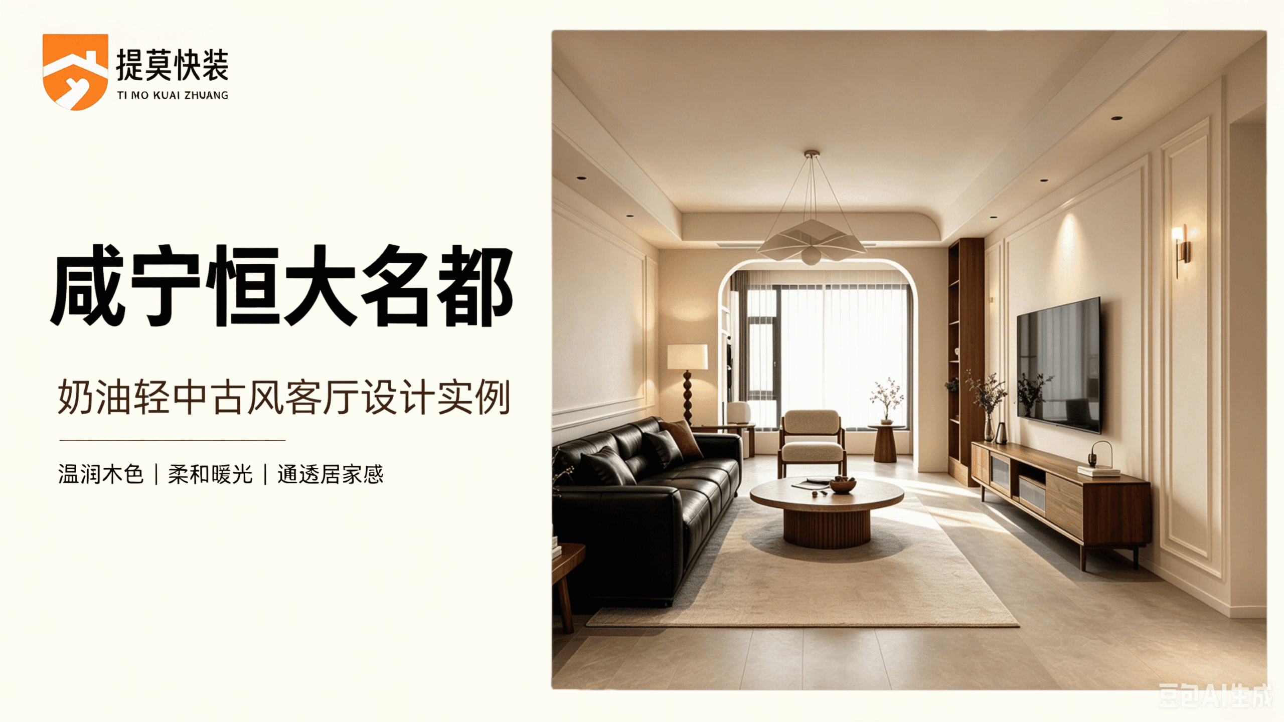 咸宁恒大名都｜提莫快装2026奶油轻中古风，全屋设计实例
