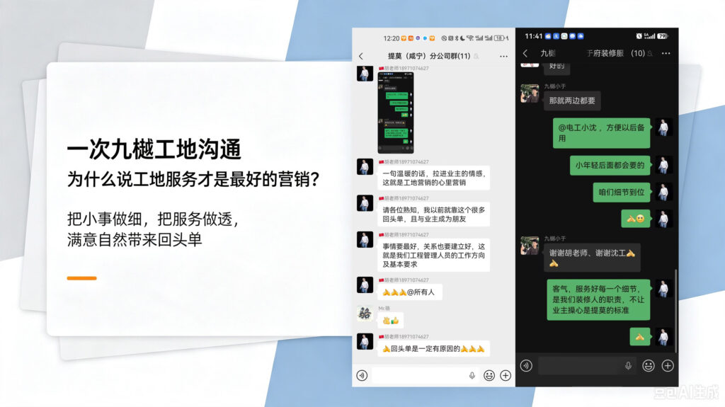咸宁九樾工地实例｜做好工地细节服务，才是装修最好的营销