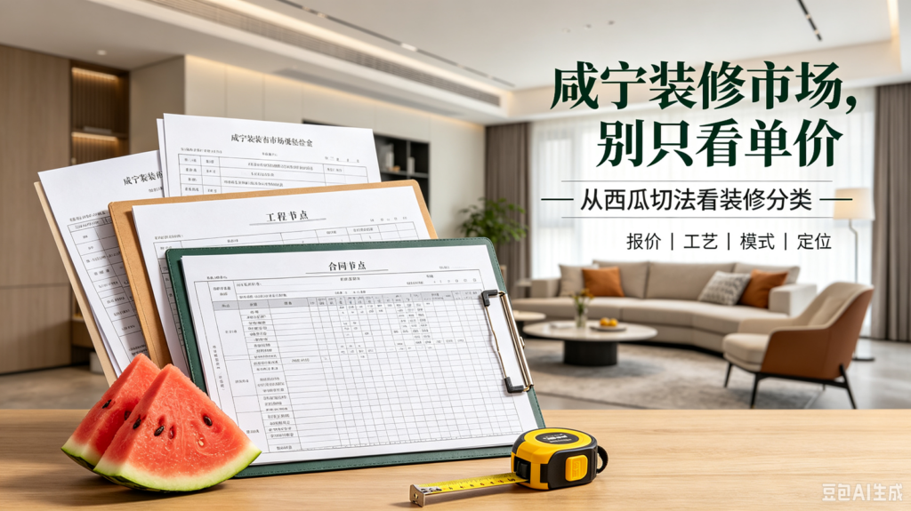 咸宁装修市场从西瓜切法，看装修分类